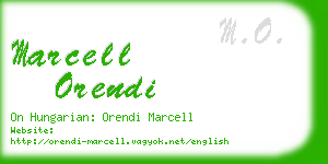 marcell orendi business card